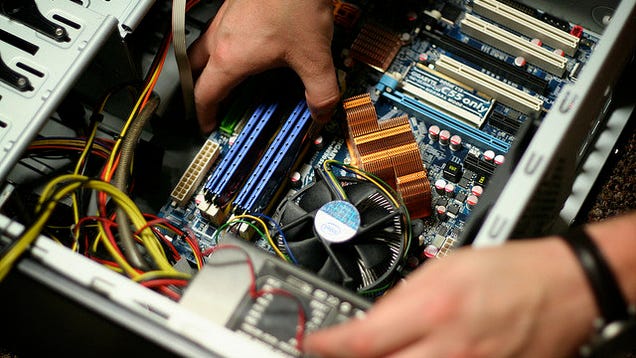 Image of tinkering with a computer