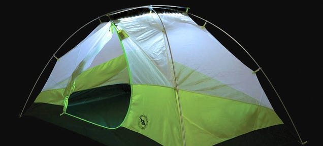 A Tent With Built-In LED Lighting Eliminates Midnight Flashlight Hunts