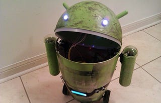 Trash Can Android Robot Can Bust A Move, Won't Check Your Email