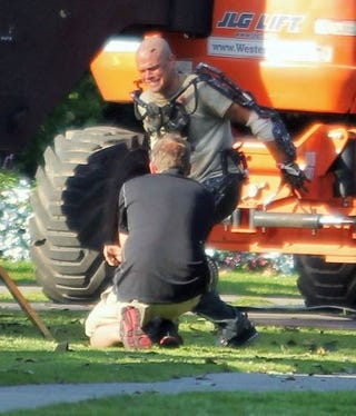 First Photos of Matt Damon as a Cyborg on the Edge in Neill Blomkamp's Elysium