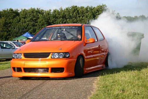 Hayabusa Powered Vw Polo Burns The Right Tires