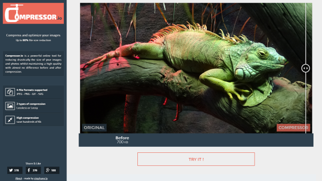 Compressor.io Shrinks Image File Size Without Quality Loss