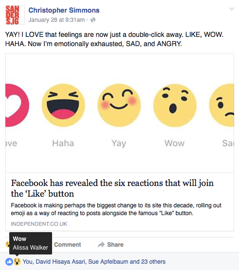 The Six Stages of Facebook Reaction Grief