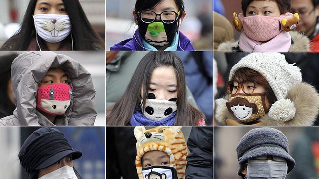 In China, Cute Masks Combat Ugly Pollution