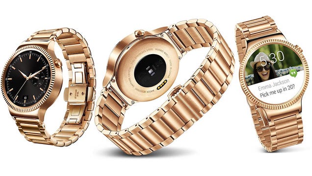 gold android watch