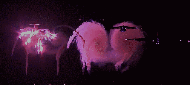 Formation Of C-17s Light Up The Night Sky Like You've Never Seen