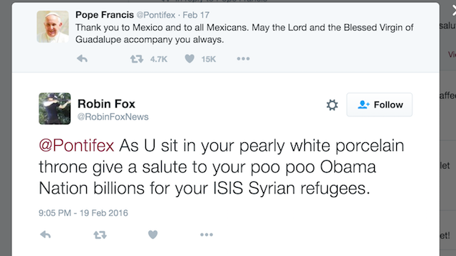 The Pope's Twitter Mentions Are a Living Hell