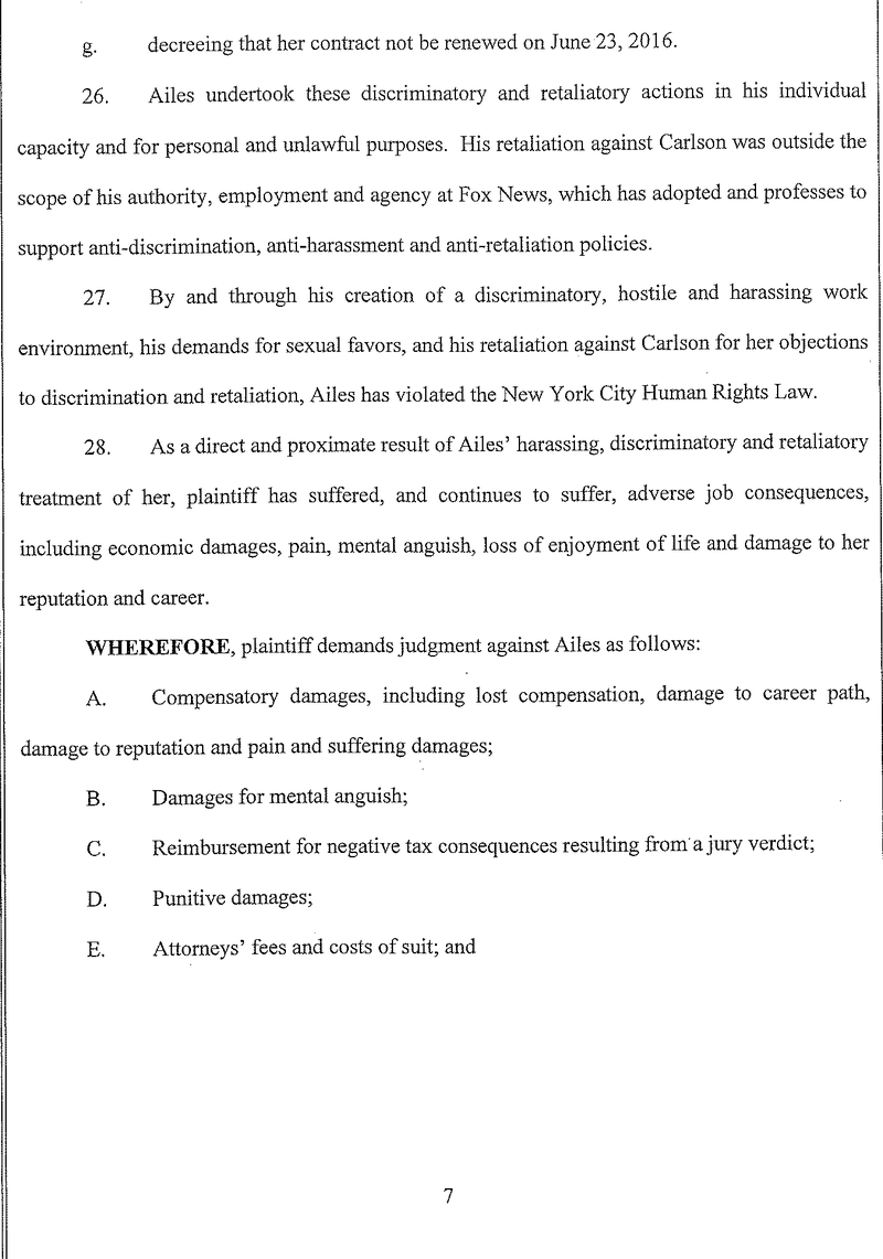Here Is Gretchen Carlson’s Sexual Harassment Complaint Against Roger Ailes
