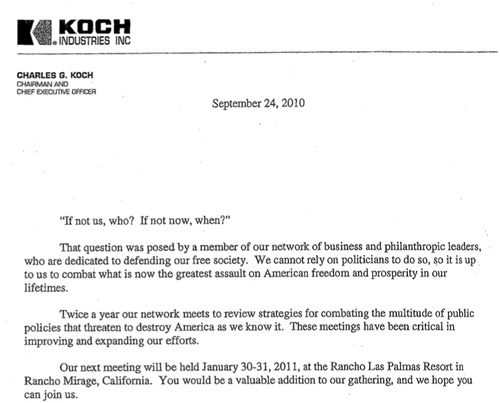 Republican Billionaires Arrange Secret Meeting to Plot Evil