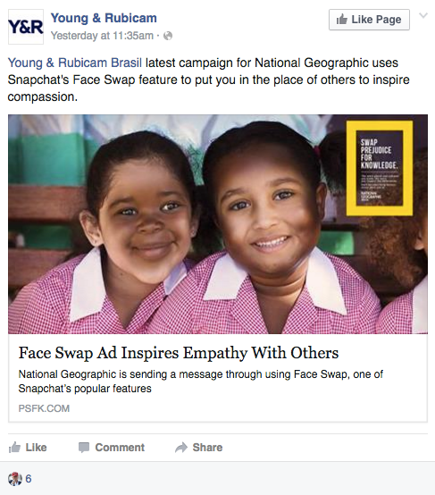 National Geographic Launches Face Swap Campaign to Encourage Empathy, What Could Possibly Go Wrong?