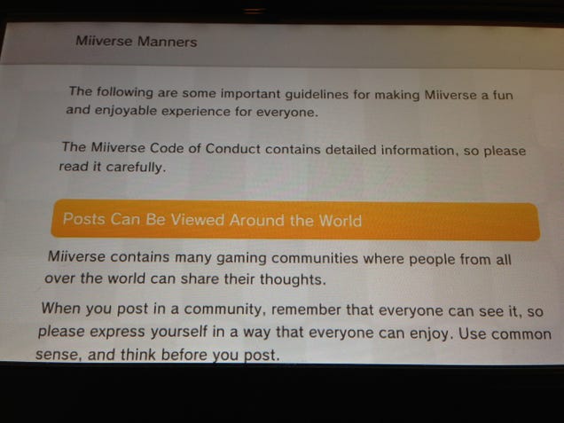 Nintendo's Miiverse Dreams of a Civilized, Spoiler-Free Online Community