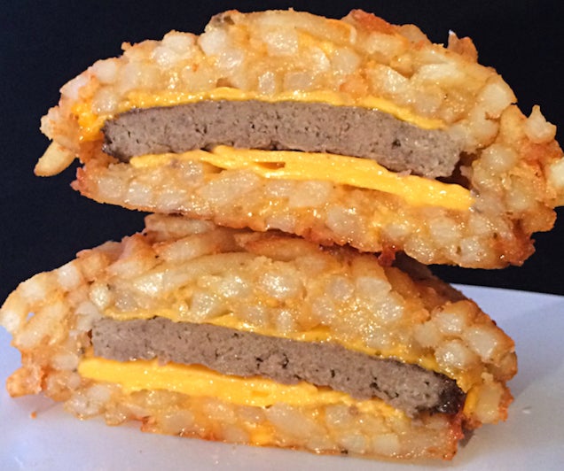 This french fry bun cheeseburger flips my stomach inside out