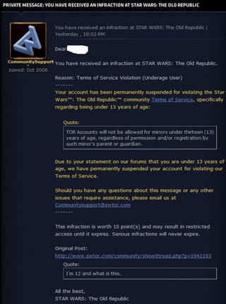 BioWare Bans Old Republic Player For Using Internet Meme