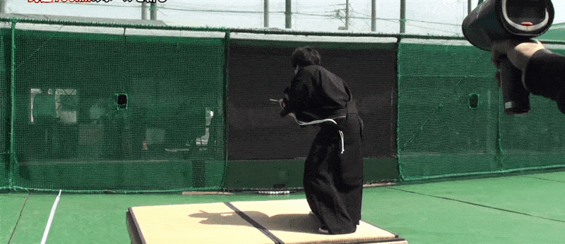 samurai slices 100mph baseball