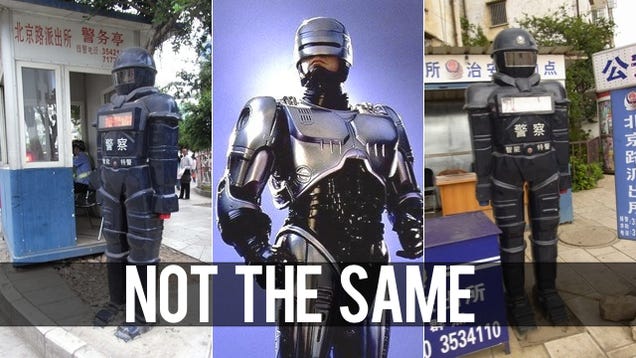 Bad Chinese People, Stop Effing with the Robot Policemen!