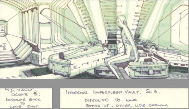 Unused storyboards show how Alien could have been more "pornographic"