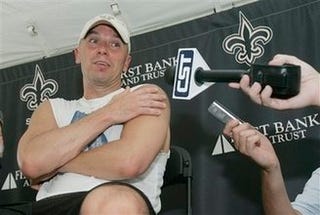 Kenny Chesney Practices with Saints; Undresses Injured Player; Hangs with Shockey