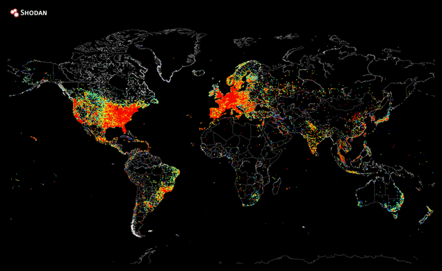 A Map of Every Device in the World That's Connected to the Internet