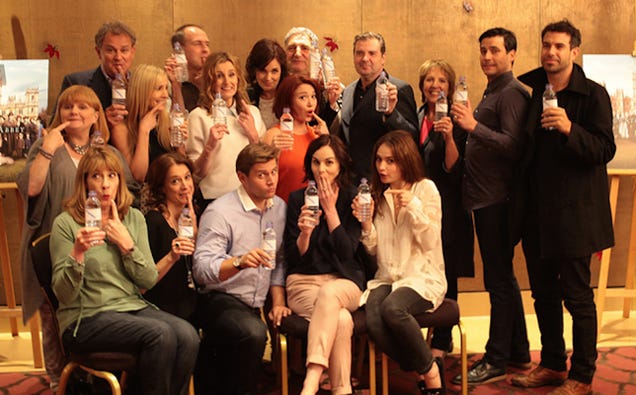 ​Downton Abbey Cast Gracefully Recovers from Water Bottle Gaffe