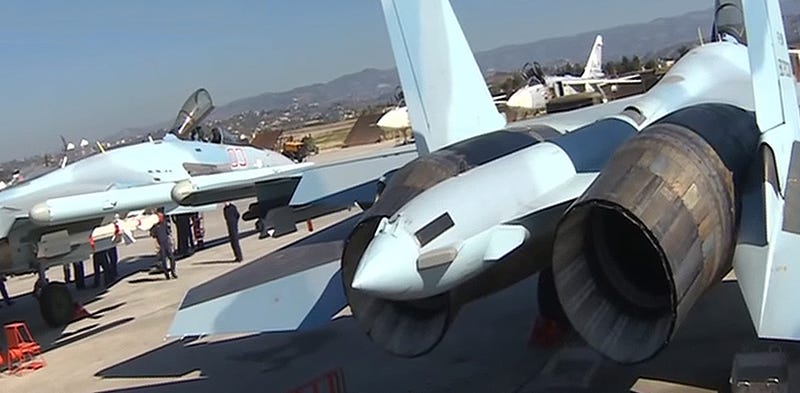 Video Shows Russia's Most Advanced Operational Fighter Flying Out Of Its Syrian Base