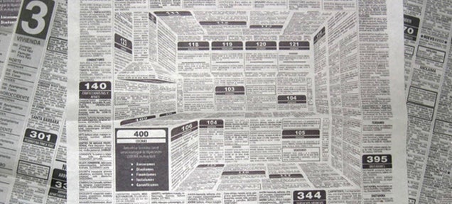 This Clever Newspaper Ad Hides a 3D Kitchen in the Classifieds