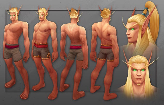 World of Warcraft's New Dude Blood Elves Literally Have No Butts