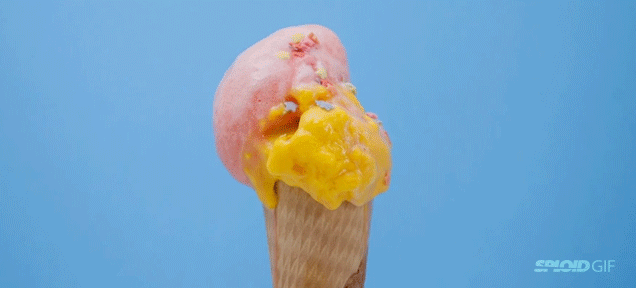 Nothing says summer like these slow melt ice cream time-lapses