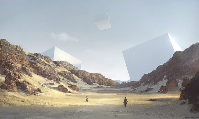 Nazi Explosions Meet Beautiful Landscape Paintings in This Video Game Concept Art