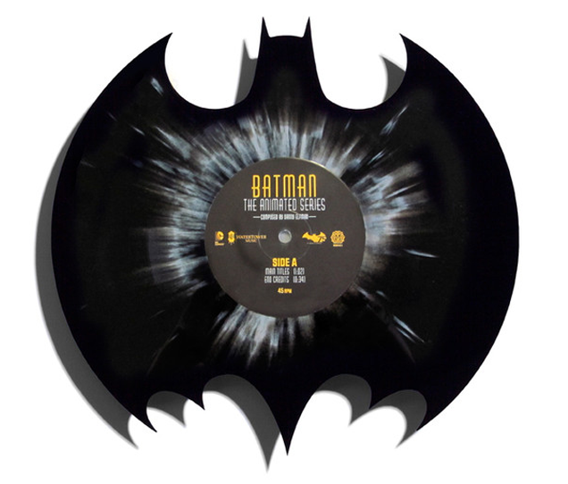 Holy Record Pressing Batman, it's a Bat-logo-shaped Vinyl!