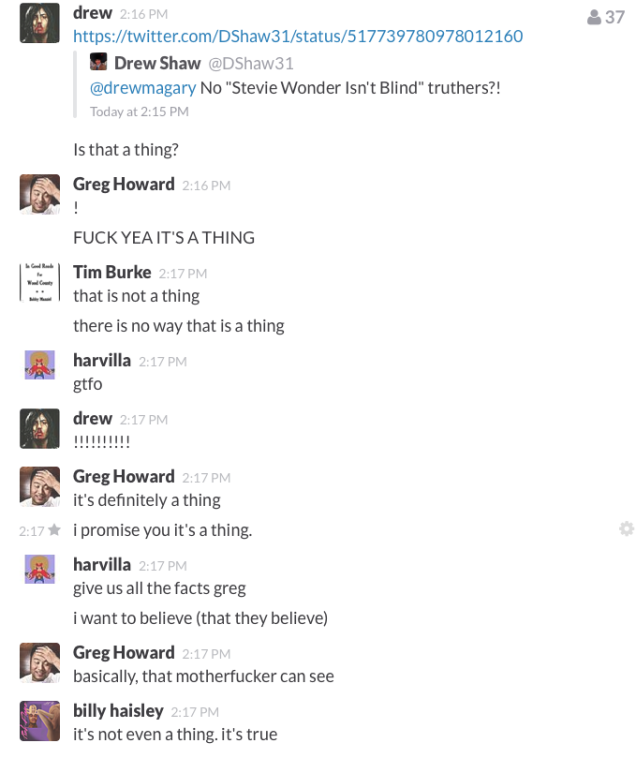 Stevie Wonder Is Not Blind: The Truthers' Case