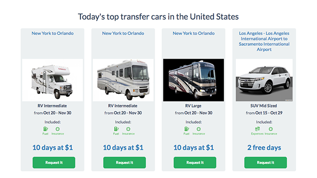 TransferCar Lets You Rent a Car One-Way for Free