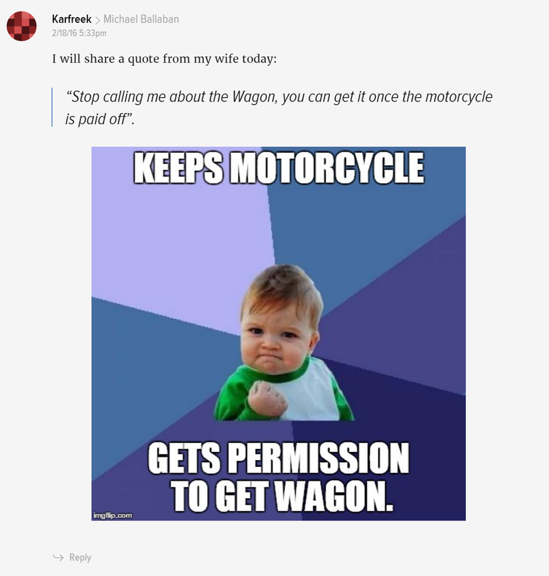 Comment Of The Day: Wagon Win-Win Edition