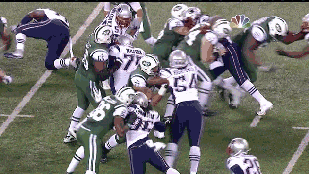 The Jetsiest Jets Play Ever: Mark Sanchez Fumbles After Getting Floored By His Lineman's Ass