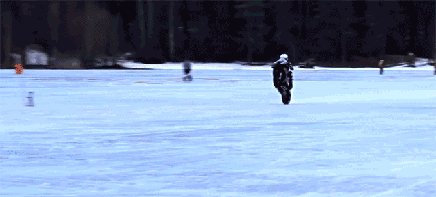The Fastest Wheelie On Ice Requires Stone Cold Nerves