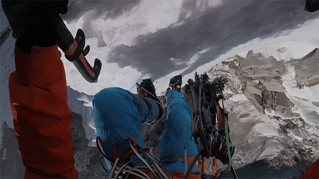 The First Person View of Climbing a Snowy 22,000-Foot Tall Mountain Is a Little Bit Terrifying