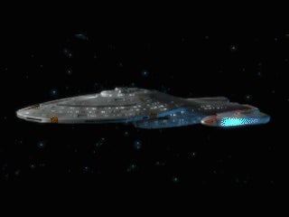 Watch Star Trek — Infinite Space's badass Intrepid-class starship take down a squadron of ships!