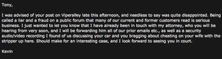 Lamborghini tuner threatens customer with stripper video