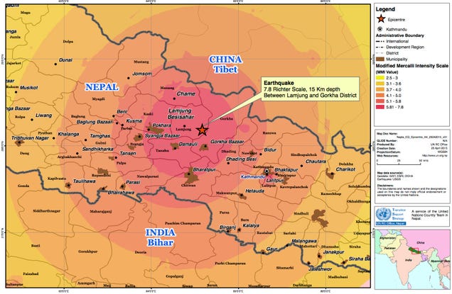 La devastación del terremoto de Nepal, en imágenes