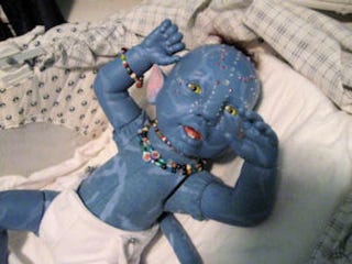 Hideous Avatar Baby is 50% human, 50% Na'vi, and 100% terrifying
