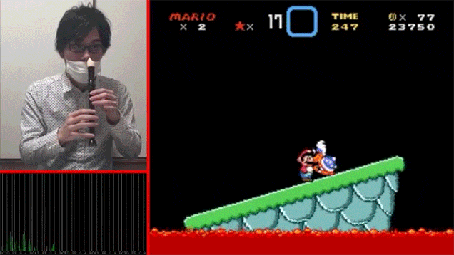Man Plays Super Mario World with His Nose