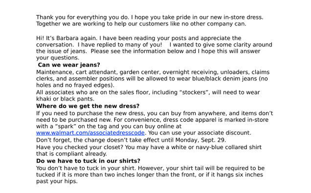 Walmart Workers Rant About the "Nonsense" New Dress Code