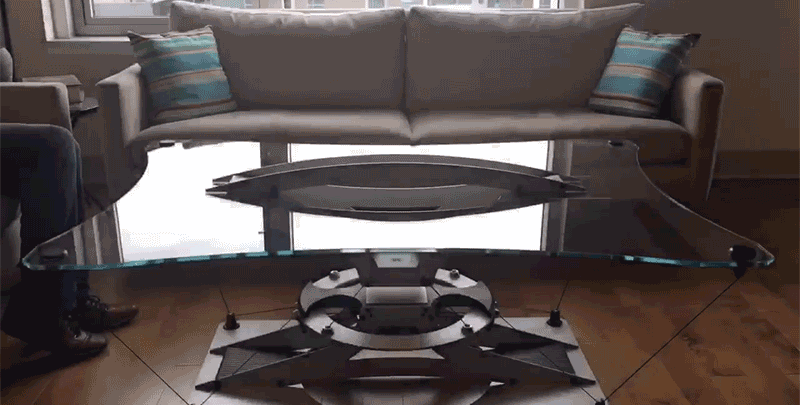 A 24 000 Coffee Table That Floats Like Hoverboard Gizmodo Uk Like The Hoverboard That Marty Mcfly Rode In Back To Future Ii This Table S Hovering Abilities Aren T Result Of Some Scientific Breakthrough
