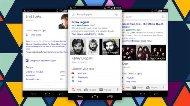 Google Search Now Lets You Launch Music Apps From Artist Searches