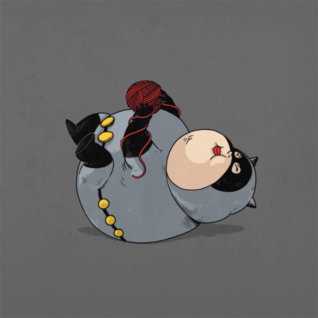 Morbidly obese versions of iconic pop culture characters by Alex Solis