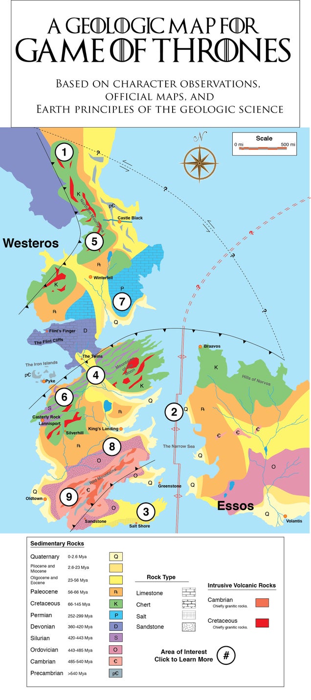 A Fantastically Detailed Geological History for Game of Thrones