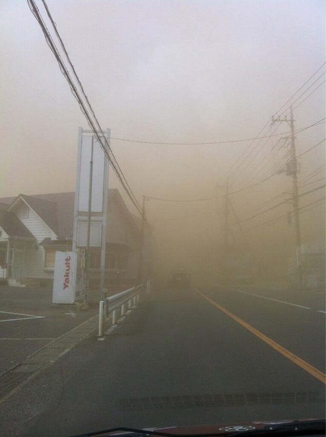 Sand, Smog, or Something Covered Japan in a Yellow Haze