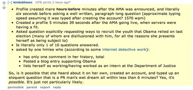 Reddit Libertarians Accuse Obama Administration of 'Planting' Questions in AMA