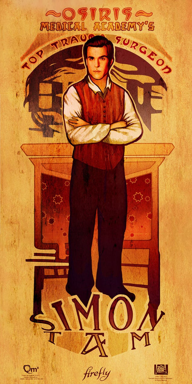Beautiful Damn Heroes, Part 2: Art Nouveau Tributes to the Men of Firefly