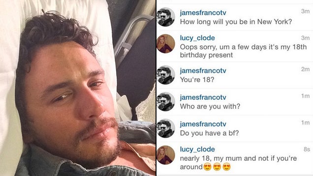 James Franco Tried To Pick Up a Teenage Girl on Instagram