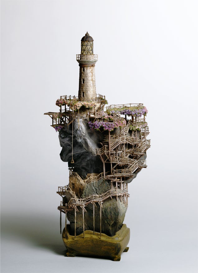 Artist transforms bonsai trees and empty cans into insane Lilliputian cities
